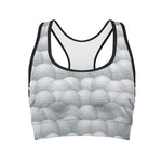 Big Golf Ball Pattern Print Women's Sports Bra