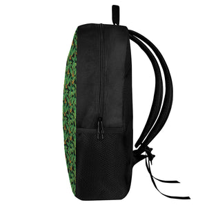 Bird Of Paradise And Palm Leaves Print 17 Inch Backpack