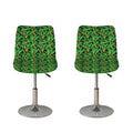 Bird Of Paradise And Palm Leaves Print Bar Stool Covers