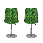 Bird Of Paradise And Palm Leaves Print Bar Stool Covers