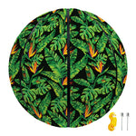 Bird Of Paradise And Palm Leaves Print Basketball
