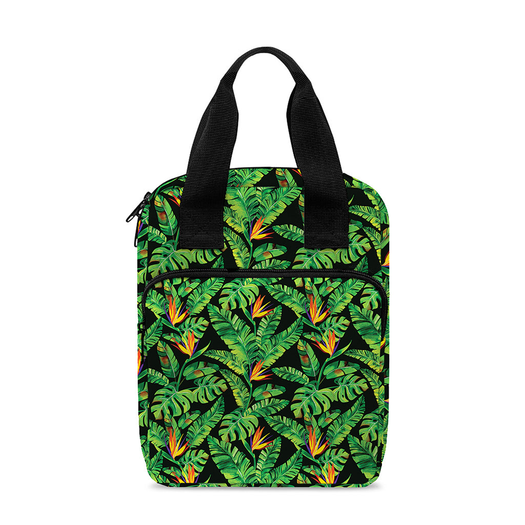 Bird Of Paradise And Palm Leaves Print Bible Tote Bag