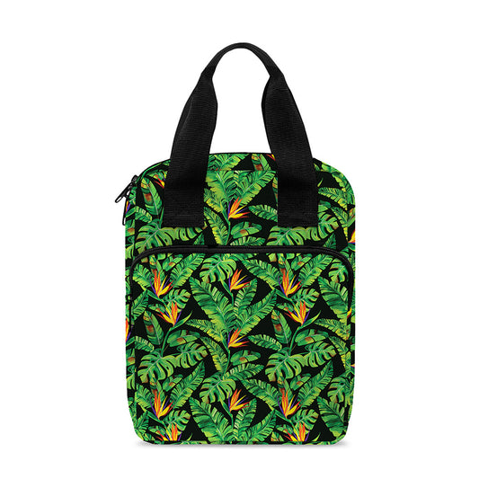 Bird Of Paradise And Palm Leaves Print Bible Tote Bag