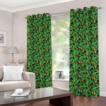 Bird Of Paradise And Palm Leaves Print Blackout Grommet Curtains