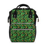 Bird Of Paradise And Palm Leaves Print Diaper Bag