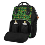 Bird Of Paradise And Palm Leaves Print Diaper Bag