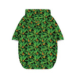 Bird Of Paradise And Palm Leaves Print Dog Zip Up Hoodie