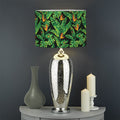Bird Of Paradise And Palm Leaves Print Drum Lamp Shade