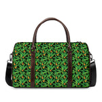 Bird Of Paradise And Palm Leaves Print Duffle Bag