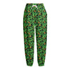 Bird Of Paradise And Palm Leaves Print Fleece Lined Knit Pants