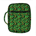 Bird Of Paradise And Palm Leaves Print Front Pocket Bible Bag