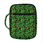 Bird Of Paradise And Palm Leaves Print Front Pocket Bible Bag
