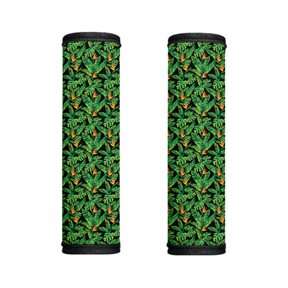 Bird Of Paradise And Palm Leaves Print Handle Covers