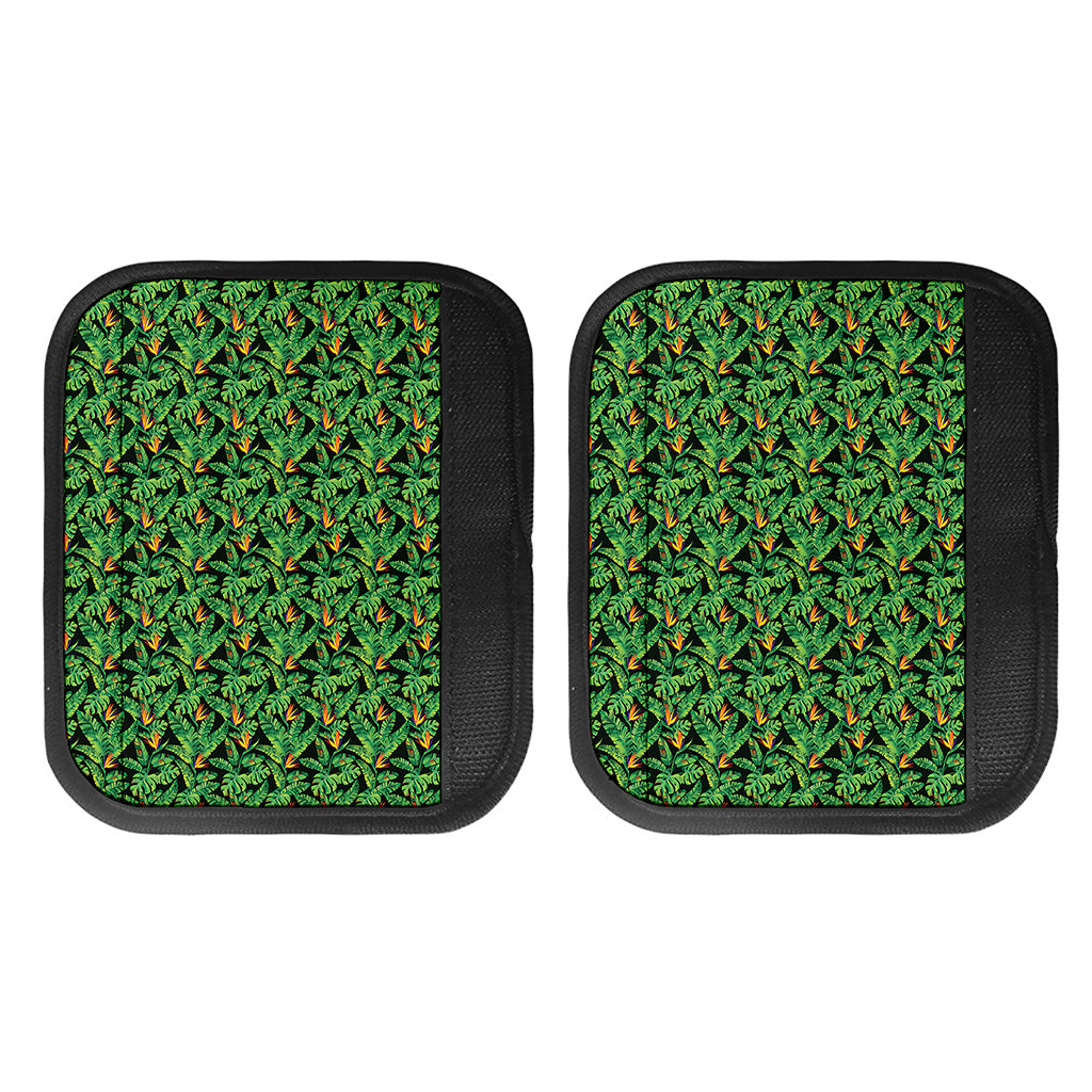 Bird Of Paradise And Palm Leaves Print Handle Covers