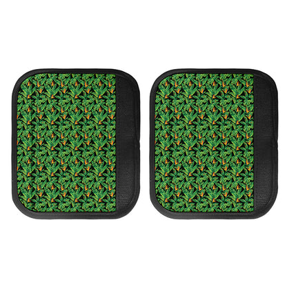 Bird Of Paradise And Palm Leaves Print Handle Covers