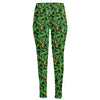 Bird Of Paradise And Palm Leaves Print High-Waisted Pocket Leggings