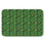 Bird Of Paradise And Palm Leaves Print Indoor Door Mat