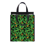 Bird Of Paradise And Palm Leaves Print Insulated Lunch Tote