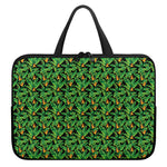 Bird Of Paradise And Palm Leaves Print Laptop Sleeve With Handle