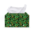 Bird Of Paradise And Palm Leaves Print Leather Tissue Box Cover