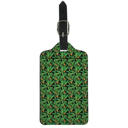 Bird Of Paradise And Palm Leaves Print Luggage Tag