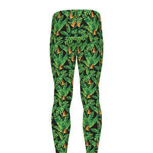 Bird Of Paradise And Palm Leaves Print Men's leggings