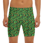 Bird Of Paradise And Palm Leaves Print Men's Long Boxer Briefs