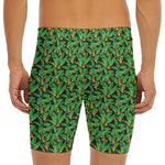 Bird Of Paradise And Palm Leaves Print Men's Long Boxer Briefs