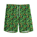 Bird Of Paradise And Palm Leaves Print Men's Athletic Shorts