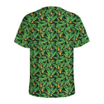 Bird Of Paradise And Palm Leaves Print Men's Sports T-Shirt
