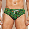 Bird Of Paradise And Palm Leaves Print Men's Swim Briefs