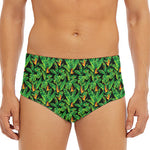 Bird Of Paradise And Palm Leaves Print Men's Triangle Swim Briefs