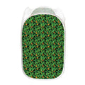 Bird Of Paradise And Palm Leaves Print Mesh Laundry Hamper