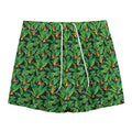 Bird Of Paradise And Palm Leaves Print Mesh Shorts