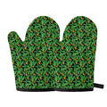 Bird Of Paradise And Palm Leaves Print Oven Mitts