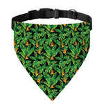 Bird Of Paradise And Palm Leaves Print Over The Collar Dog Bandana