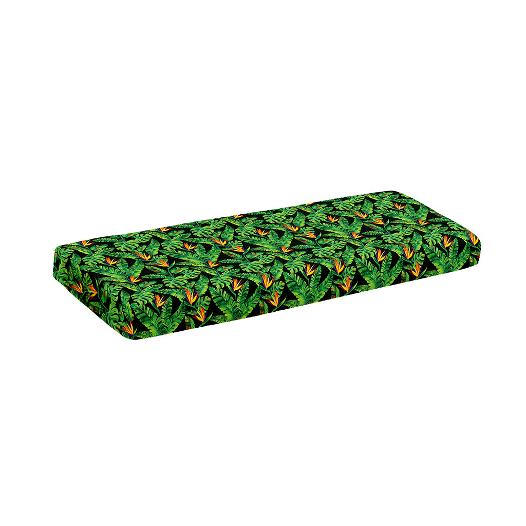 Bird Of Paradise And Palm Leaves Print Piano Keyboard Cover