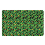 Bird Of Paradise And Palm Leaves Print Polyester Doormat