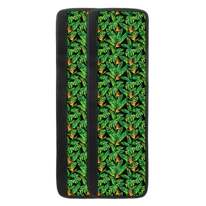 Bird Of Paradise And Palm Leaves Print Refrigerator Handle Covers