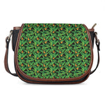 Bird Of Paradise And Palm Leaves Print Saddle Bag