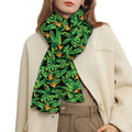 Bird Of Paradise And Palm Leaves Print Scarf