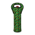 Bird Of Paradise And Palm Leaves Print Single Neoprene Wine Tote