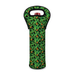 Bird Of Paradise And Palm Leaves Print Single Neoprene Wine Tote