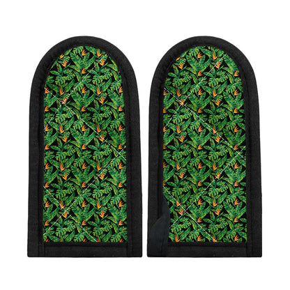 Bird Of Paradise And Palm Leaves Print Skillet Handle Cover