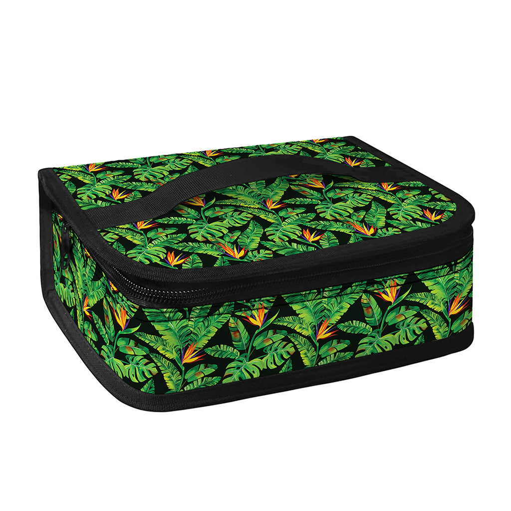 Bird Of Paradise And Palm Leaves Print Small Lunch Bag