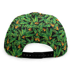 Bird Of Paradise And Palm Leaves Print Snapback Cap