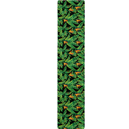 Bird Of Paradise And Palm Leaves Print Table Runner