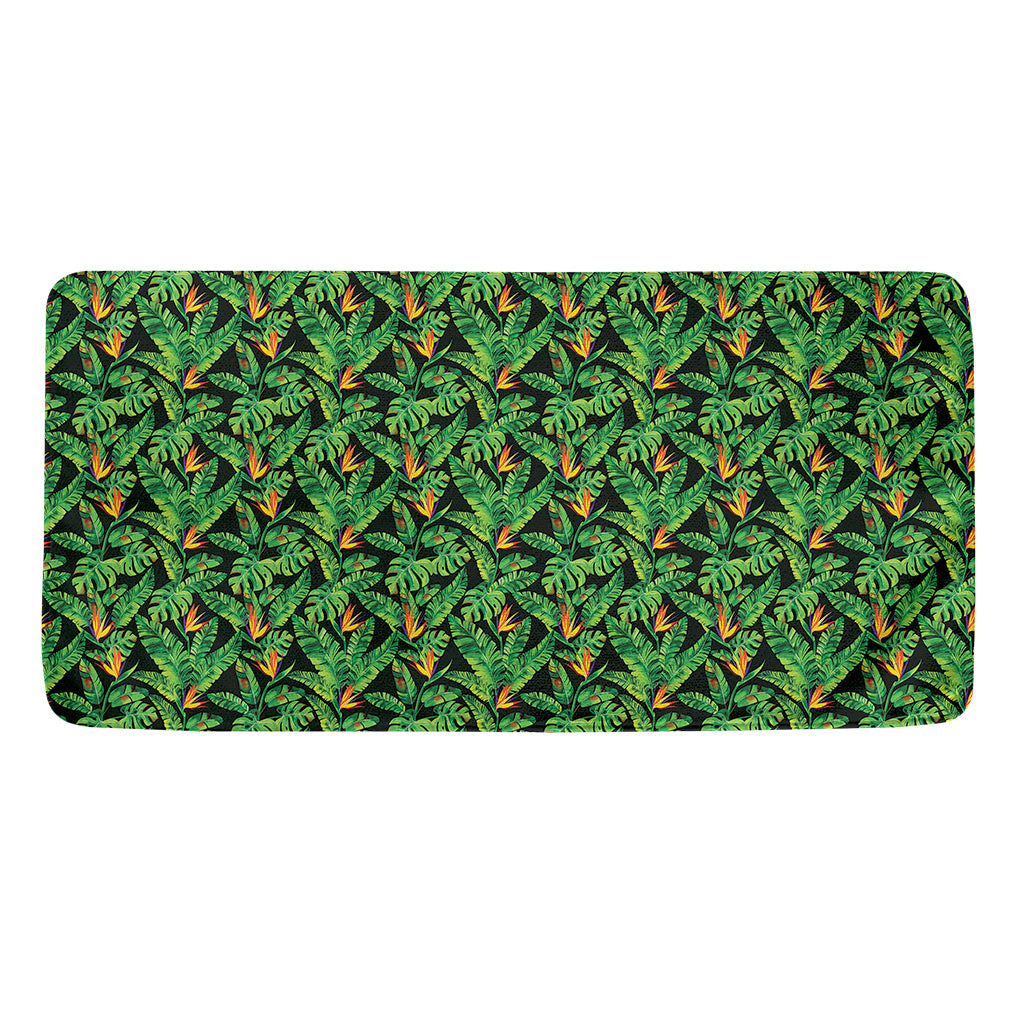 Bird Of Paradise And Palm Leaves Print Towel
