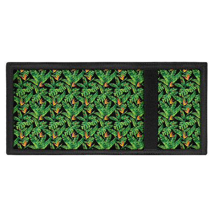 Bird Of Paradise And Palm Leaves Print Trifold Wallet