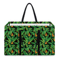 Bird Of Paradise And Palm Leaves Print Utility Tote Bag